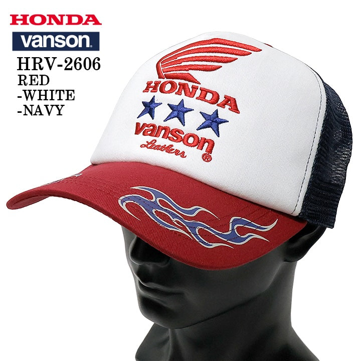 HONDA VANSON TWILL MESH CAP ホンダ バンソン コラボ ツイル メッシュ キャップ 帽子 hrv-2606