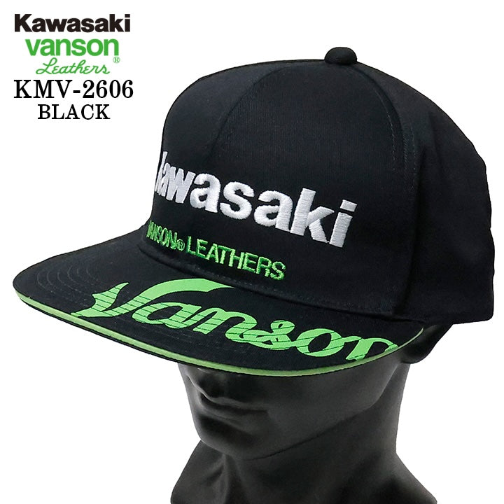 KAWASAKI VANSON TWILL BB BASEBALL CAP カワサキ バンソン コラボ ツイル ベースボール キャップ 帽子 kmv-2606