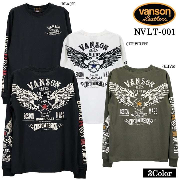 VANSONロンT VANSON TEE L/S T-SHIRT STANDARD バンソン 天竺 ロンT 長袖Tシャツ