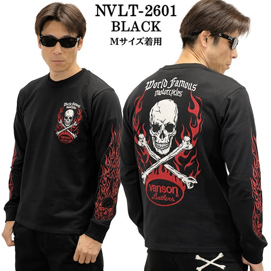 VANSON TEE L/S T-SHIRT バンソン 天竺 ロンT 長袖Tシャツ メンズ nvlt-2601