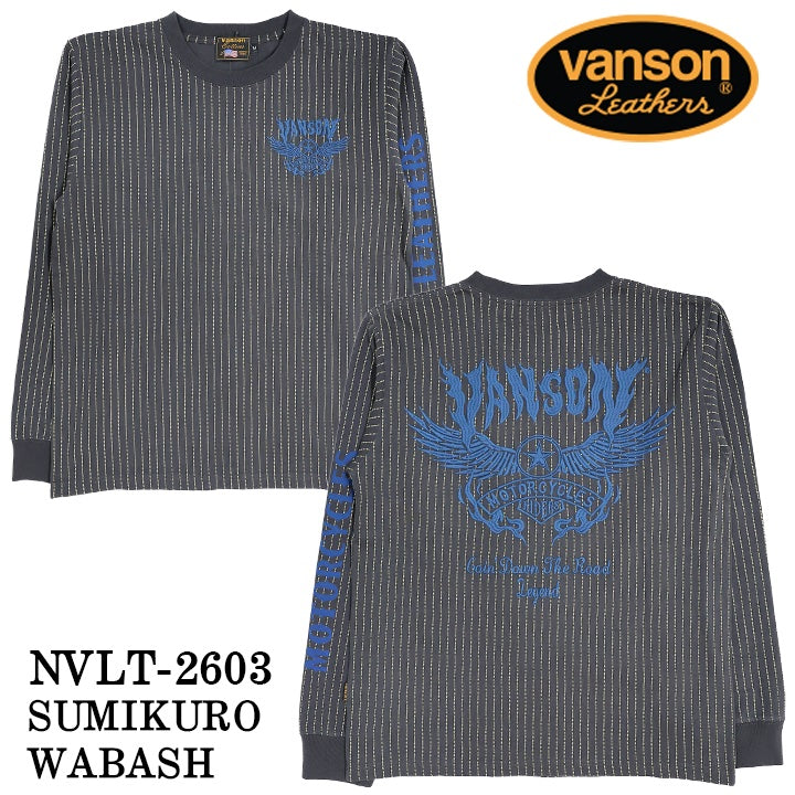 VANSON TEE L/S T-SHIRT バンソン 天竺 ロンT 長袖Tシャツ メンズ nvlt-2603