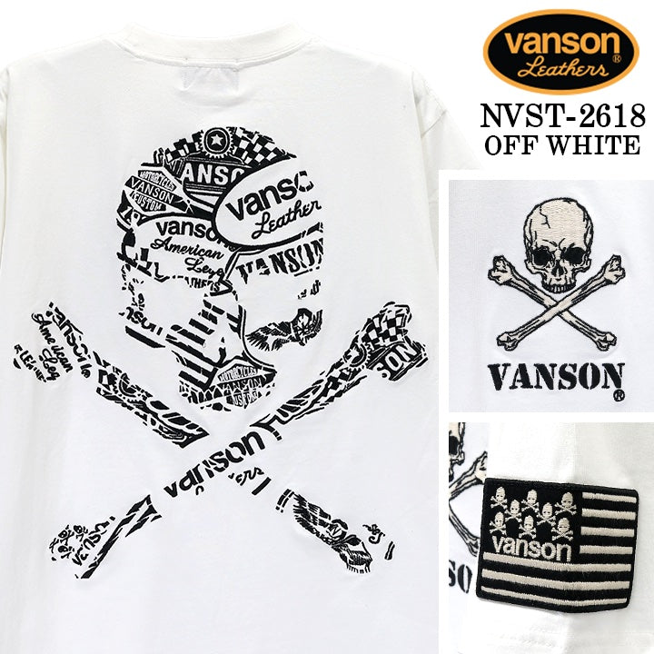 VANSON TEE S/S T-SHIRT バンソン ベア天竺 半袖 Tシャツ nvst-2618