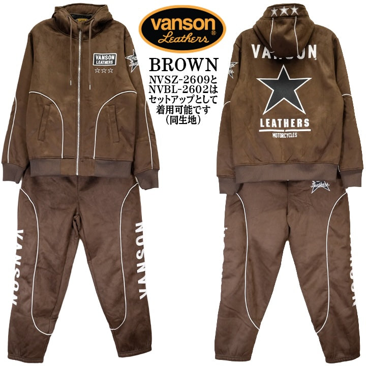 VANSON BONDING F/Z PARKA HOODIE バンソン 裏ファー ボンディング パーカー nvsz-2609