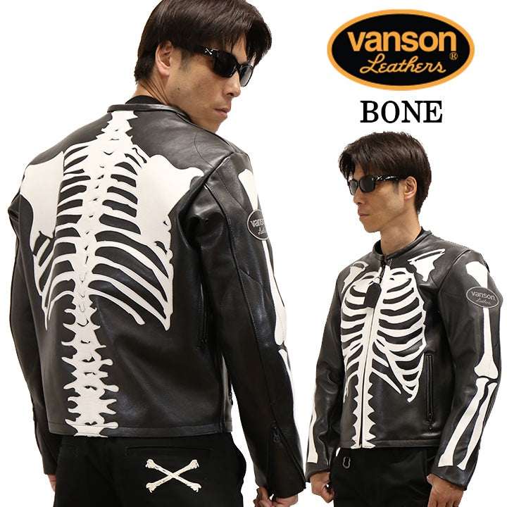 VANSON Leathers RIDERS JACKET BONE バンソン レザー ボーン ジャケット ライダース 革ジャン bone