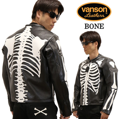 VANSON Leathers RIDERS JACKET BONE バンソン レザー ボーン ジャケット ライダース 革ジャン bone