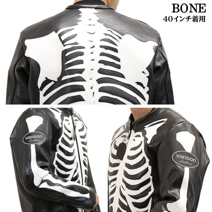 VANSON Leathers RIDERS JACKET BONE バンソン レザー ボーン ジャケット ライダース 革ジャン bone