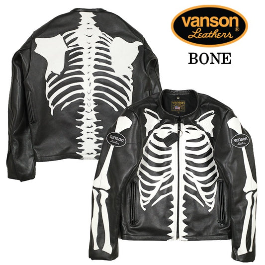 VANSON Leathers RIDERS JACKET BONE バンソン レザー ボーン ジャケット ライダース 革ジャン bone