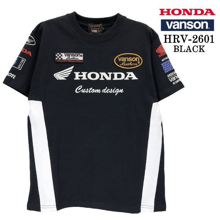 HONDA VANSON TEE S/S T-SHIRT ホンダ バンソン コラボ 天竺 半袖 Tシャツ hrv-2601