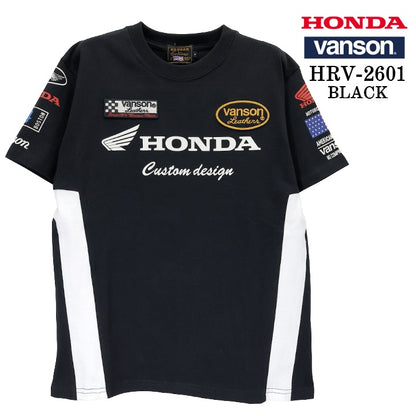 HONDA VANSON TEE S/S T-SHIRT ホンダ バンソン コラボ 天竺 半袖 Tシャツ hrv-2601