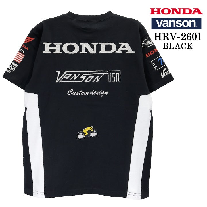 HONDA VANSON TEE S/S T-SHIRT ホンダ バンソン コラボ 天竺 半袖 Tシャツ hrv-2601