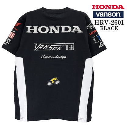 HONDA VANSON TEE S/S T-SHIRT ホンダ バンソン コラボ 天竺 半袖 Tシャツ hrv-2601