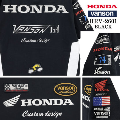 HONDA VANSON TEE S/S T-SHIRT ホンダ バンソン コラボ 天竺 半袖 Tシャツ hrv-2601