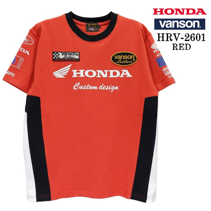 HONDA VANSON TEE S/S T-SHIRT ホンダ バンソン コラボ 天竺 半袖 Tシャツ hrv-2601