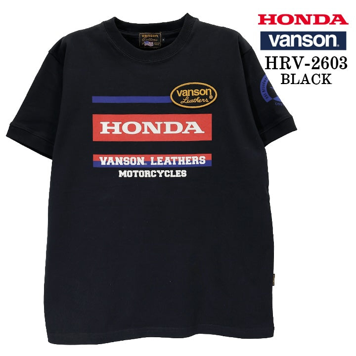 HONDA VANSON TEE S/S T-SHIRT ホンダ バンソン コラボ 天竺 半袖 Tシャツ hrv-2603
