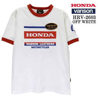 HONDA VANSON TEE S/S T-SHIRT ホンダ バンソン コラボ 天竺 半袖 Tシャツ hrv-2603