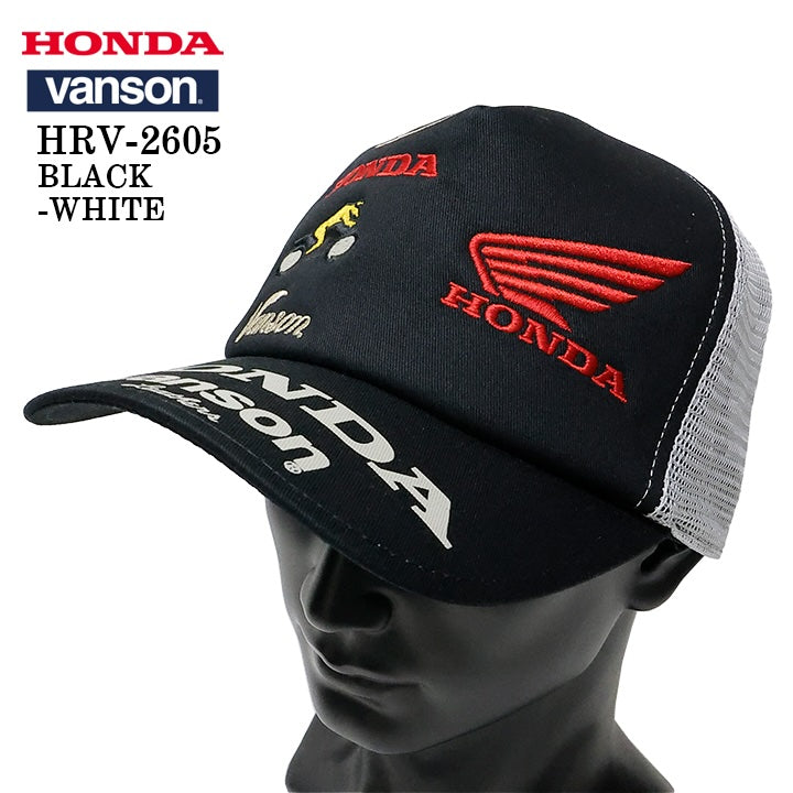HONDA VANSON TWILL MESH CAP ホンダ バンソン コラボ ツイル メッシュ キャップ 帽子 hrv-2605