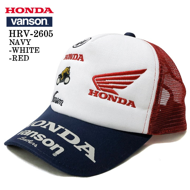HONDA VANSON TWILL MESH CAP ホンダ バンソン コラボ ツイル メッシュ キャップ 帽子 hrv-2605
