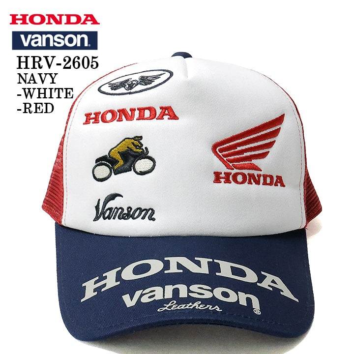 HONDA VANSON TWILL MESH CAP ホンダ バンソン コラボ ツイル メッシュ キャップ 帽子 hrv-2605