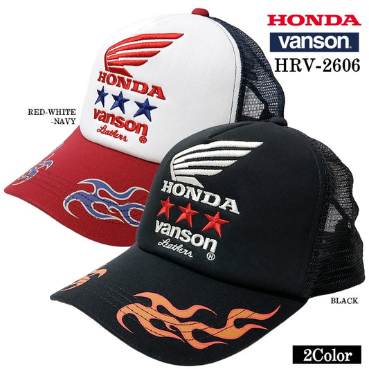 HONDA VANSON TWILL MESH CAP ホンダ バンソン コラボ ツイル メッシュ キャップ 帽子 hrv-2606