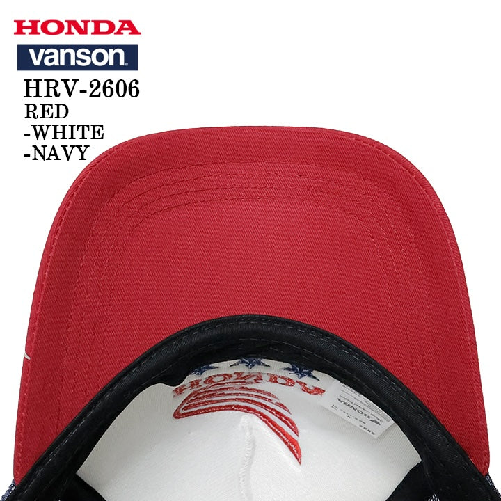 HONDA VANSON TWILL MESH CAP ホンダ バンソン コラボ ツイル メッシュ キャップ 帽子 hrv-2606
