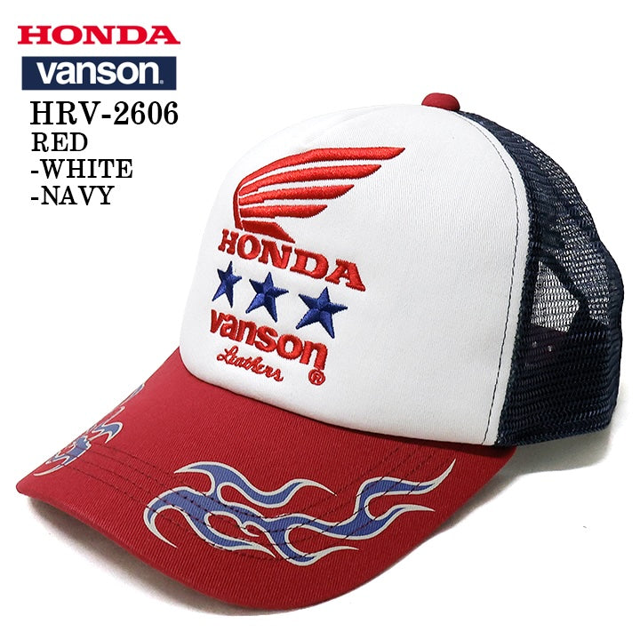 HONDA VANSON TWILL MESH CAP ホンダ バンソン コラボ ツイル メッシュ キャップ 帽子 hrv-2606