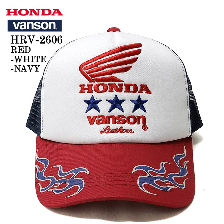 HONDA VANSON TWILL MESH CAP ホンダ バンソン コラボ ツイル メッシュ キャップ 帽子 hrv-2606
