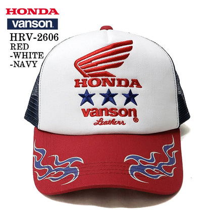 HONDA VANSON TWILL MESH CAP ホンダ バンソン コラボ ツイル メッシュ キャップ 帽子 hrv-2606