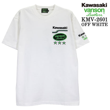 KAWASAKI VANSON TEE S/S T-SHIRT カワサキ バンソン コラボ 天竺 半袖 Tシャツ kmv-2601