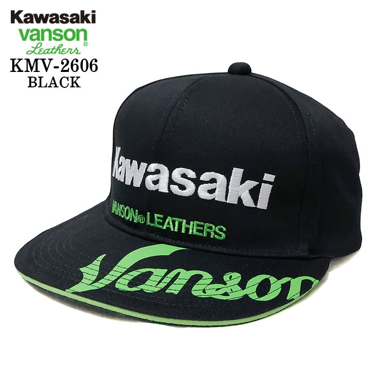 KAWASAKI VANSON TWILL BB BASEBALL CAP カワサキ バンソン コラボ ツイル ベースボール キャップ 帽子 kmv-2606