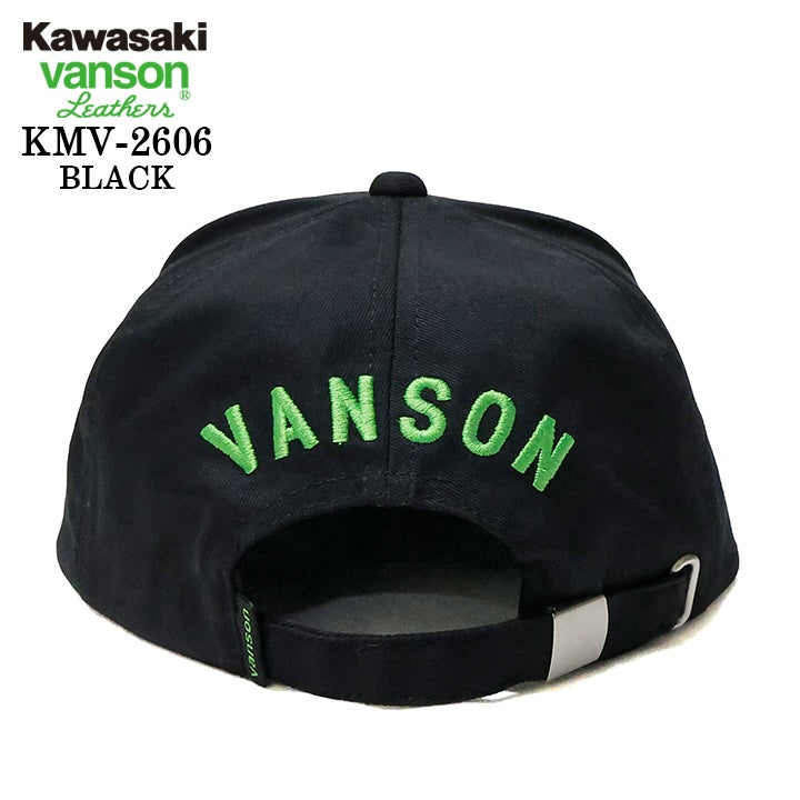 KAWASAKI VANSON TWILL BB BASEBALL CAP カワサキ バンソン コラボ ツイル ベースボール キャップ 帽子 kmv-2606