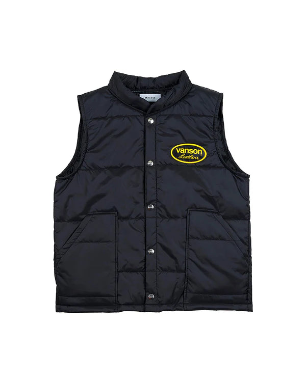 VANSON × MASSES NYLON VEST バンソン マシス ナイロン ダウン ベスト msv-2602