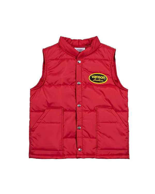 VANSON × MASSES NYLON VEST バンソン マシス ナイロン ダウン ベスト msv-2602