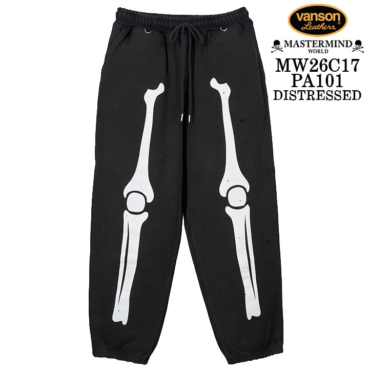 MASTERMIND VANSON SWEAT PANTS DAMAGE マスターマインド バンソン コラボ スウェットパンツ ダメージ加工 mw26c17-pa101