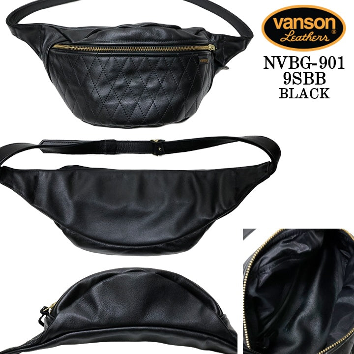 VANSON LEATHERS FANNY PACK バンソン レザー ファニーパック キルト ボディバッグ nvbg-901-9sbb