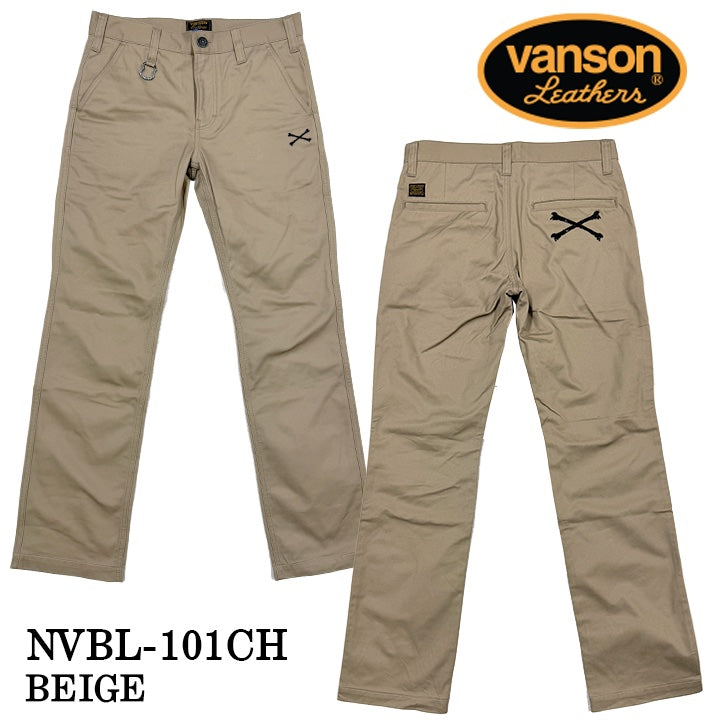 VANSON バンソン チノパン ボトムス パンツ クロスボーン nvbl-101ch
