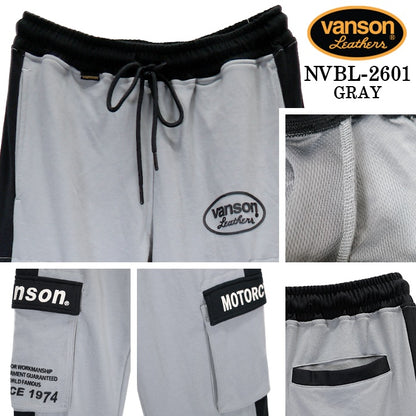 VANSON DRY MESH PANTS バンソン 接触冷感 ドライ メッシュ パンツ ボトムス nvbl-2601