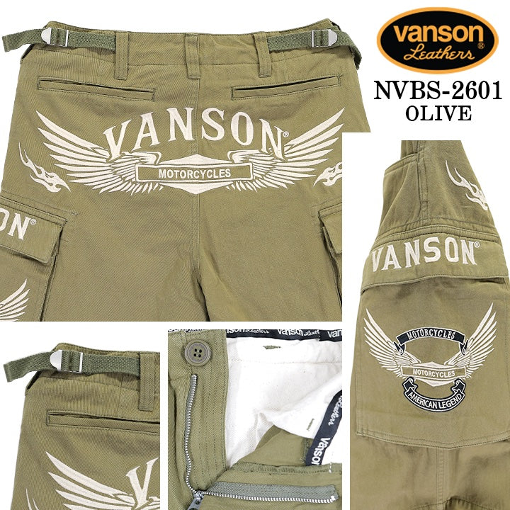VANSON CARGO SHORT PANTバンソン カーゴ ショートパンツ nvbs-2601