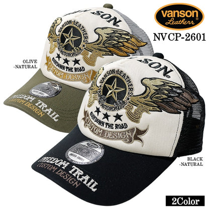 VANSON TWILL MESH CAP バンソン ツイル メッシュ キャップ 帽子 nvcp-2601
