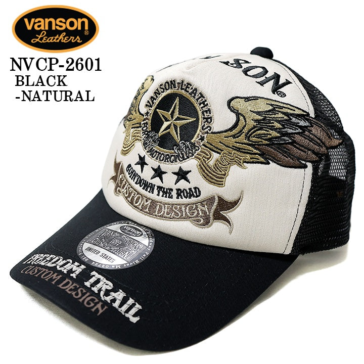 VANSON TWILL MESH CAP バンソン ツイル メッシュ キャップ 帽子 nvcp-2601
