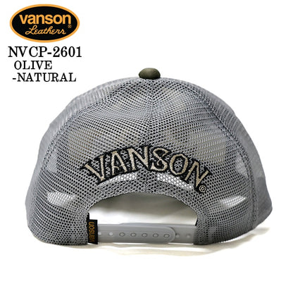 VANSON TWILL MESH CAP バンソン ツイル メッシュ キャップ 帽子 nvcp-2601