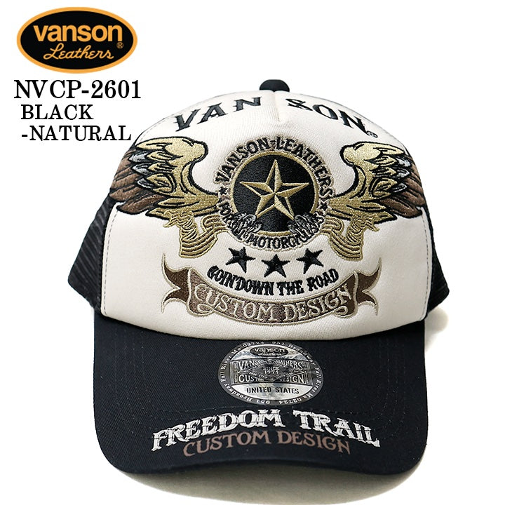 VANSON TWILL MESH CAP バンソン ツイル メッシュ キャップ 帽子 nvcp-2601