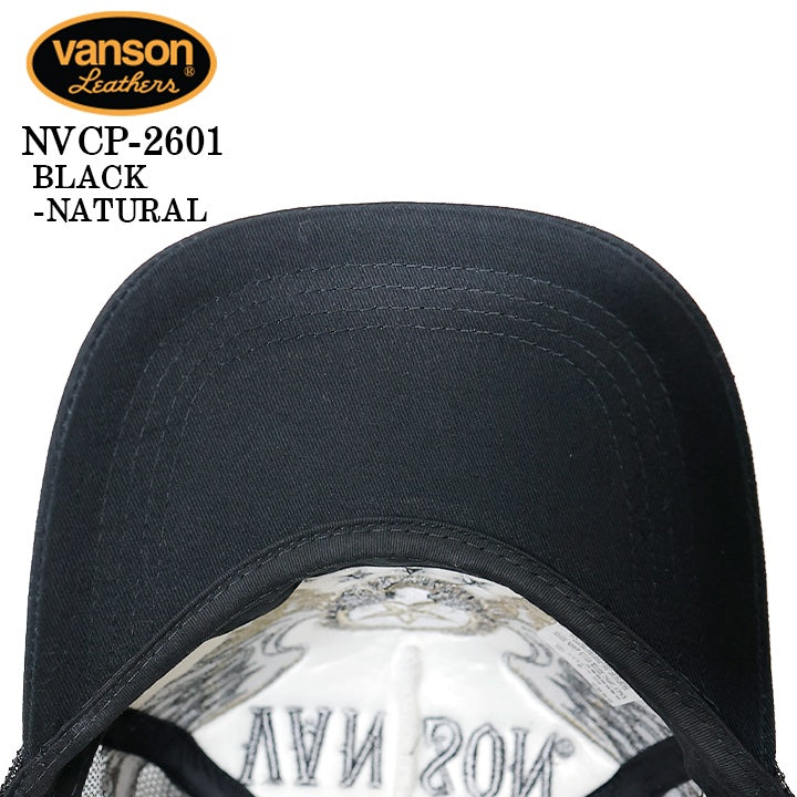 VANSON TWILL MESH CAP バンソン ツイル メッシュ キャップ 帽子 nvcp-2601