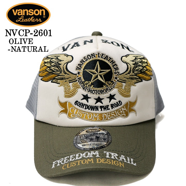 VANSON TWILL MESH CAP バンソン ツイル メッシュ キャップ 帽子 nvcp-2601
