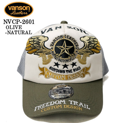 VANSON TWILL MESH CAP バンソン ツイル メッシュ キャップ 帽子 nvcp-2601