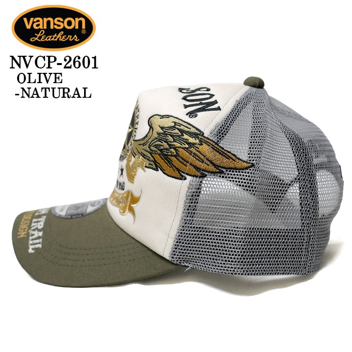 VANSON TWILL MESH CAP バンソン ツイル メッシュ キャップ 帽子 nvcp-2601