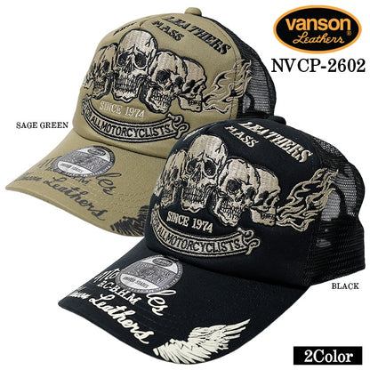 VANSON TWILL MESH CAP バンソン ツイル メッシュ キャップ 帽子 nvcp-2602