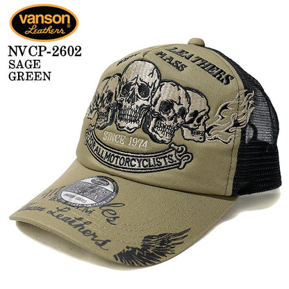 VANSON TWILL MESH CAP バンソン ツイル メッシュ キャップ 帽子 nvcp-2602
