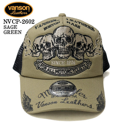 VANSON TWILL MESH CAP バンソン ツイル メッシュ キャップ 帽子 nvcp-2602