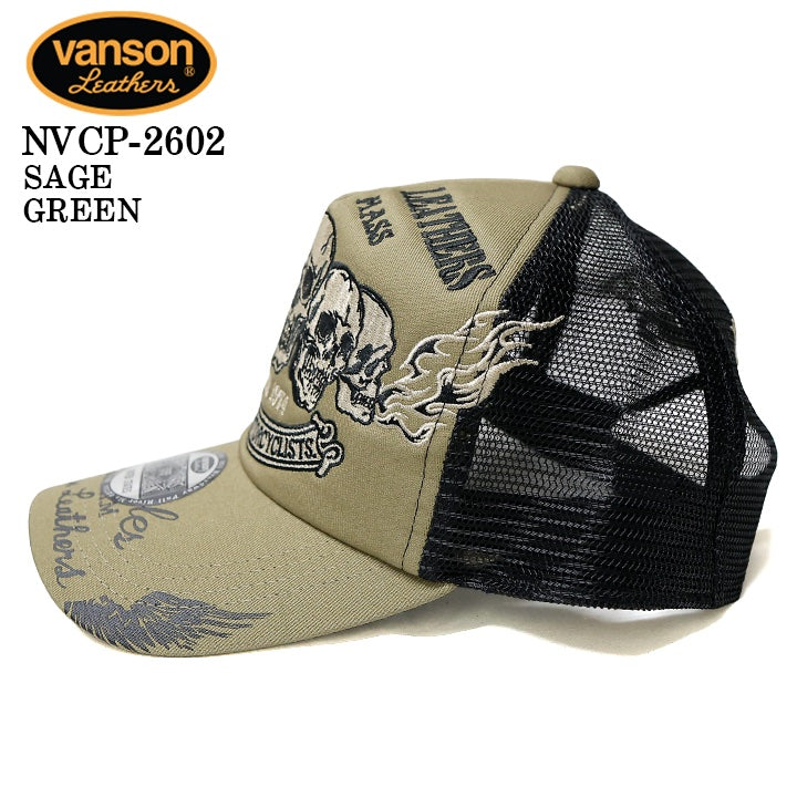 VANSON TWILL MESH CAP バンソン ツイル メッシュ キャップ 帽子 nvcp-2602