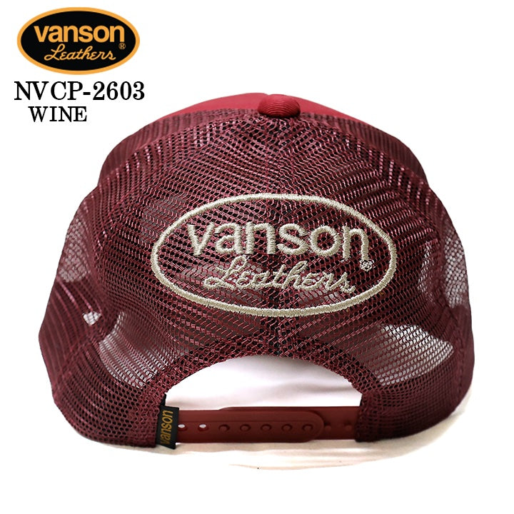 VANSON TWILL MESH CAP バンソン ツイル メッシュ キャップ 帽子 nvcp-2603